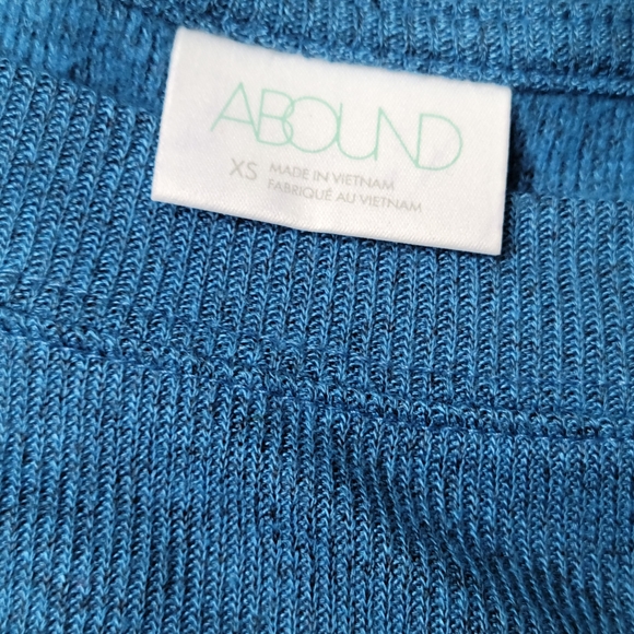 Abound Seamed Dolman Sleeve Pullover in Teal Sapphire Size XS - Picture 5 of 6